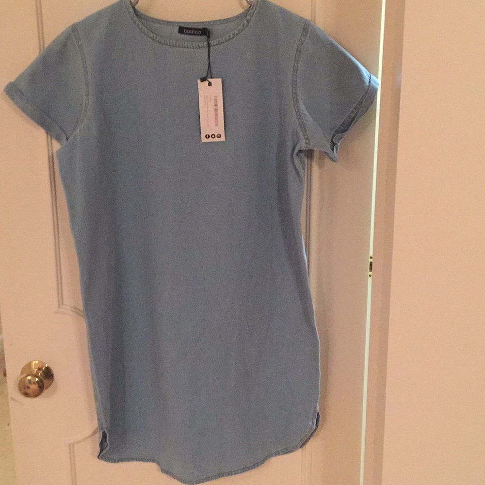 NWT Boohoo Denim Shift Dress